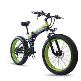 ZH vélo 26" 800W Vélo Électrique en Montagne, Pliable VTT Électrique, 48V / 15Ah Batterie Lithium-ION, 4, 0 Pouces Fat Tire Ebike pour Adulte Femme / Homme