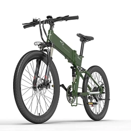 AJLDN Vélo de montagne électrique pliant AJLDN Vélo Électrique, 26 Pouces Vélo Électrique en Montagne Frien à Double Disque E-Bike Batterie Amovible 48V 10, 4AH Vélo à Assistance ElectriqueShimano 7 Vitesses (Color : Black+Green)