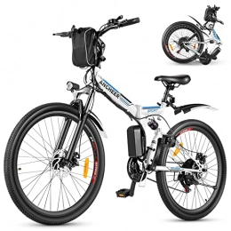 Ancheer Vélo de montagne électrique pliant ANCHEER E-Bike Faltbar Unisexe-Adulte, Blanc, 26