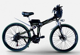 AYHa vélo AYHa Électrique pliant VTT, 350W / 500W 8-15Ah 26 pouces portable Frein à disque vélo Mode urbain électrique Convient pour Hommes Femmes Ville Trajets, Noir, 48V8AH500W