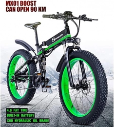 Bike Vélo de montagne électrique pliant BIKE 1000W Fat vlo lectrique 48V Hommes Vlo de Montagne Vlo Neige pdales E vlo 21 Vitesses 26 Pouces Route Fat Tire (Amovible Lithium) 0730