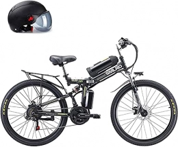 CASTOR vélo CASTOR Vélo électrique 26"Batterie de Lithium Amovible Batterie de Lithium 48V 8Ah, 350w Moteur chevauchée Easy Compact, Vélo électrique de Montagne Pliante, Blanc