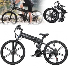 CHEIRS vélo CHEIRS 26" VTT Vélo électrique Pliable, 500W, 10AH, 48V, Écran LCD Couleur avec USB, Vélo Mixte Adulte, pour vélo en Plein air Voyage Work Out, Black