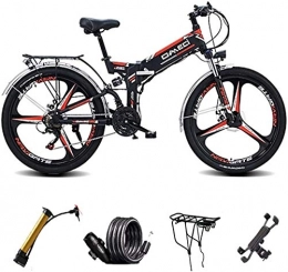 Clothes vélo Commuter City Road Bike, 24 pouces vélo électrique for les adolescents, 300W pliant de vélo de montagne, 48V 10Ah amovible Batterie au lithium, avant et arrière Frein à disque, grand écran LCD , Unisex