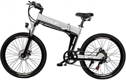 Clothes vélo Commuter City Road Bike, VTT électrique, 26" E-Bike City Bike banlieue vélo avec 48V 8Ah amovible Batterie au lithium, Shimano 7 vitesses Hommes pliant E-Bike , Unisexe ( Color : Grey , Size : 24 )
