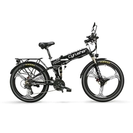 Extrbici vélo Extrbici Vélos Electriques pour Hommes et Femmes Pliable 21 Vitesses (26x1, 95'') MTB Eclairage LED 48V 12.8AH