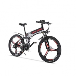 GUIO 26inch Electric Mountain Bike 48V 816Wh Lithium Battery Hidden Frame,Black Red