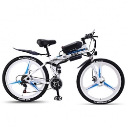 HECHEN vélo HECHEN Vélo électrique Vélo de Montagne Pliant de 26 Pouces avec système de Transmission à 21 Vitesses, Batterie Lithium-ION Beach Cruiser Mountain E-Bike 350W 8AH 36V, Bleu