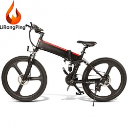 LiRongPing vélo LiRongPing 48V10AH Vlo lectrique Batterie Lithium, VTT lectrique, Moteur 350W, 21 Vitesses, Vitesse 32 Km / h Vlos lectriques 26 Pouces pour Adultes
