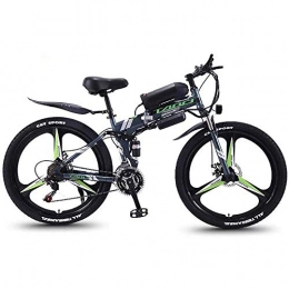 LQRYJDZ Vélo de montagne électrique pliant LQRYJDZ 36V 10Ah lectrique vlo lectrique VTT 26 Pouces Fat Tire e-Bike 21 / 27 Vitesses Plage Cruiser Hommes Sport Mountain Bike (Color : Green, Size : 27 Speed)
