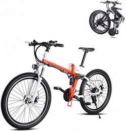 LZMX vélo LZMX 26 Pouces Adulte Pliant vélo électrique, vélo Cycliste en Alliage de magnésium, avec la Batterie et caché Avant et arrière absorbeur de Choc VTT de la Batterie, adapté for Une Conduite de Nuit