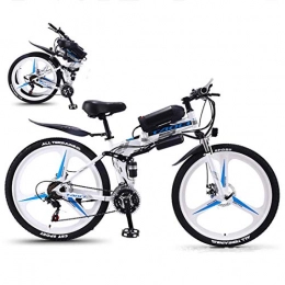 MEETGG 26 '' Vélo Pliable de vélo électrique pour Adultes 36v 350W 13Ah Amovible Batterie Lithium-ION-ION de vélo de vélo de Graisse TNE Double Disque LED lumière lumière