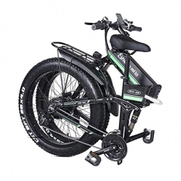 ONLYU vélo ONLYU VTT Électrique, Électrique 1000W Plage Bike 26 * 4.0 Fat Tire Pliant Vélo Électrique 48V Commande 21 Vitesses VTT Neige Hommes E-Bike pour Le Camping