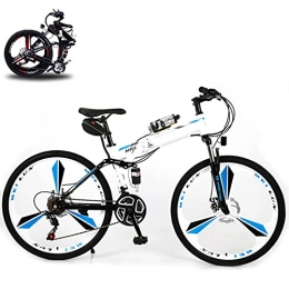 QININQ vélo QININQ Vélos électriques Pliant pour Adultes, 26" VTT électrique avec Moteur Haute Vitesse 350W, Bike avec Batterie Amovible au Lithium 36V 6.8Ah pour Hommes Femmes