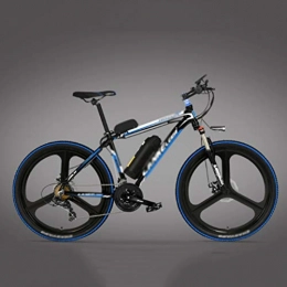 Qinmo Vélo de montagne électrique pliant Qinmo 26 Pouces VTT, 21 Vitesses 48V vélo électrique, servodirection vélo avec écran LCD, Suspension verrouillables Fourchette Mens Mountain Bike (Color : C)