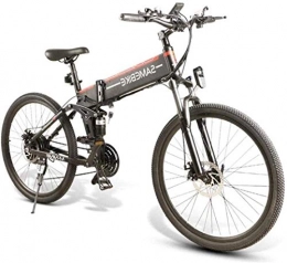 QZ vélo QZ 26 Pouces lectrique Mountain Bikes, 48V Batterie au Lithium en Alliage d'aluminium Adulte lectrique Pliant Vitesse maximale 32KM / H LCD Cristaux liquides Instrument (Color : A)
