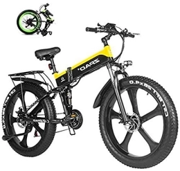 RDJM vélo RDJM VTT Electrique, 1000W Fat vélo électrique 48V Batterie au Lithium Mens Montagne E vélo 21 Vitesses 26 Pouces Fat Tire Vélo de Route Neige vélo pédales avec Plage Sports Cruiser Hommes