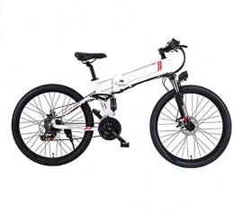 RDJM vélo RDJM VTT Electrique, VTT électrique, 350W E-Bike 26" Aluminium Vélo électrique for Les Adultes Amovible 48V 8AH / 10Ah Lithium-ION 21 Gears Vitesse (Color : White, Size : 10AH)