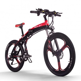 RICH BIT vélo RICH BIT TOP880 Vélo électrique Pliant 26", vélo de Montagne électrique 250 W pour Hommes et Femmes, équipé d'une Batterie 36 V, 9, 6 Ah (Rouge)