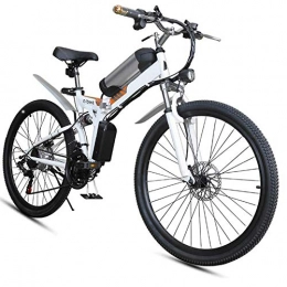 RXRENXIA Vélo Électrique 26 Pouces Fat Pliant Pneus Neige Vélo 12Ah Li-Batterie 21 Speed ​​Cruiser Plage Montagne E-Vélo avec Siège Arrière