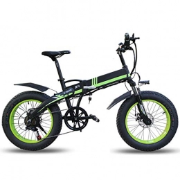 StAuoPK 20 * 4,0 Pouces Pliant vélo électrique, en Alliage d'aluminium 48V10AH 500W Forte Fat Mountain Bike,A