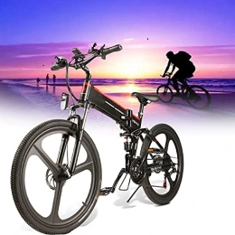 SUNWEII vélo SUNWEII Velo Electrique 26 Pouces pneus vélos électriques Pliant Ebike Vélo Électrique Pliable, avec Moteur 500W Vitesse Réglable Urban Bike 48V Velo Pliant Adulte, Black