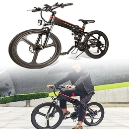 SUNWEII vélo SUNWEII Vélo électrique 500W 48V Tout-Terrain Fat 26" pneus vélos électriques Pliant Ebike 48V 500W vélos électriques de Montagne pour Adultes, Black