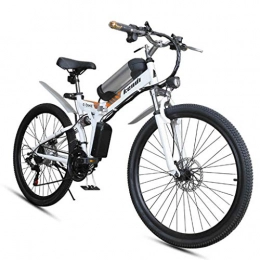 SZPDD Vélo de montagne électrique pliant SZPDD Vélo électrique, vélo de Montagne électrique Pliable de 26 Pouces, Changement de Vitesse à 7 Vitesses, 3 Modes Boost, Batterie au Lithium 36V7.5Ah, White, 26inch