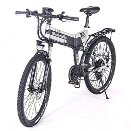 ABYYLH Vélo de montagne électrique pliant Vlo lectrique Pliable Adulte Mountain Pliant E-Bike Bicyclette Portable Home, Black