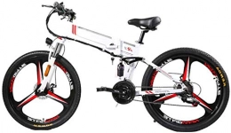 RDJM vélo Vtt electrique, Pliant vélo électrique for adultes, trois modes E-Riding Assist VTT Vélo électrique 350W Moteur, affichage LED vélo électrique Commute Ebike, portable facile à ranger ( Color : White )