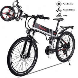 Vélo de Montagne Électrique Vélo électrique 26 pouces E-Bike VTT Pliant avec Batterie Lithium-ION à Grande Capacité (48V 400W), 21 Vitesse Neige VTT Vélo Électrique Pliant pour Adulte Femme/Homme