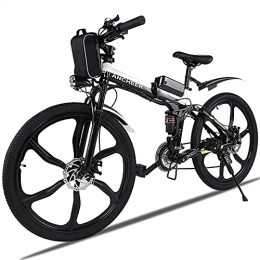 Ancheer vélo Vélo de Montagne électrique ANCHEER, vélos pliants électriques pour Adultes, vélo électrique de 26 Pouces avec Batterie au Lithium 36 V 8 Ah et Vitesses Professionnelles 21.