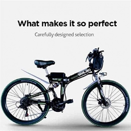 HCMNME Vélo de montagne électrique pliant Vélo durable de haute qualité, Vélos électriques, Bikes pliantes Frein à disque VTT de VTT avec batterie au lithium 10Ah 36V for adultes et adolescents ou sports de voyage de vélo en plein air Cadre e