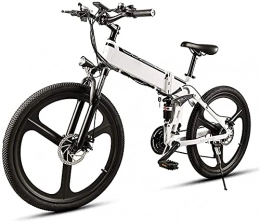 CASTOR Vélo de montagne électrique pliant Vélo électrique 26 dans un vélo électrique pour adultes 350W pliante montagne ebike avec batterie lithiumion amovible de 48v10ah, alliage d'aluminium double suspension vélo maximale vitesse 35km / h
