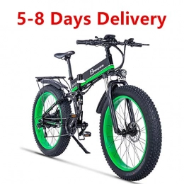 XXCY vélo Vélo électrique 48V 1000W Montagne Ebike pour Homme 21 Vitesses 26 Pouces Fat Tire Vélo de Route Vélo Route Vélo avec Freins à Disque et Fourche à Suspension Complète