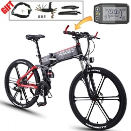 LIN-Reliable Vélo de montagne électrique pliant Vélo électrique, mit Batterie de 36V 8Ah et Frein à Disque des Deux, vélo électrique Pliable Cadre en Alliage d'aluminium, Endurance jusqu'à 70km