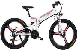 HCMNME vélo Vélo électrique Pliable, Vélo de neige électrique, 26 dans des vélos électriques 48V / 12Ah Batterie au lithium Économie d'énergie, amortisseur LED Affichage d'affichage Instrument de contrôle Vélo Vé