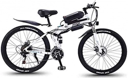 HCMNME Vélo de montagne électrique pliant Vélo électrique Pliable, Vélo de neige électrique, bicyclettes électriques pliantes, 26 vélos électriques de montagne avec moteurs électriques 350W, navetteur en acier au carbone haut-disque vélo à do