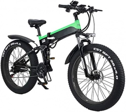 HCMNME vélo Vélo électrique Pliable, Vélo de neige électrique, vélos électriques pliants pour adultes, vélos accessoires / routiers hybrides, avec cadre en alliage d'aluminium, écran LCD, trois mètres d'équitatio