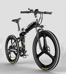 Erik Xian vélo Vélo électrique électrique VTT Vélo de montagne électrique for hommes adulte, batterie au lithium de 48v 10, 4ah, vélos électriques alliages d'aluminium de 400W, 7 vélos électriques hors route, roues d