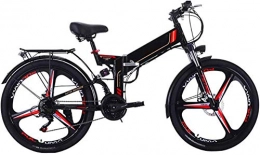 Erik Xian vélo Vélo électrique électrique VTT Vélo de montagne électrique pliant, vélo électrique de 26 "avec batterie lithium-ion de 48V 8Ah 8Ah / 10Ah, vélo électrique de montagne pliable 300W, noir pour les senti