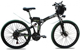 Vélo de montagne électrique pliant Vélos Électriques Pliants pour Adultes 26"Vélo De Montagne E-Bike 21 Vitesses Léger, 500W Vélo Électrique en Aluminium avec Pédale pour Unisexe Et Adolescents (Couleur : Vert)