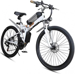 WANGCAI Vélo électrique Fat Tire Neige vélo 26 Pouces Pliant 12Ah Li-Batterie 21 Speed ​​Cruiser Plage Montagne E-vélo avec siège arrière