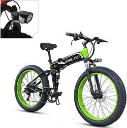 Wlnnes Vélo de montagne électrique pliant Wlnnes 26''Folding vélo électrique for adultes, ROIS intégré équitation Modes, Vélo électrique / Commute Ebike Fat Tire E-vélo avec moteur 400W, avec le vélo électrique neige 48V 10Ah Batterie Batteri