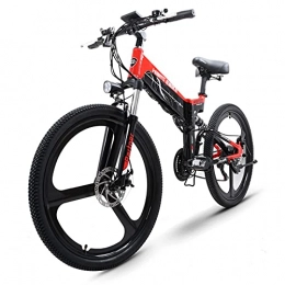 WZW vélo WZW G100 26 Pouces Montagne Vélo Électrique 500W Pliant Vélo électrique 48V / 24Ah Caché Li-ION Batterie Électronique Bicyclette pour pour des Hommes aux Femmes 50-120km