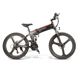 XFY vélo XFY 48V Vlo Electrique Vlo de Montagne, Fat Tire Ebike, Frein Double Disque - Shimano 21-Speed, Noir + Rouge