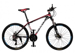 YeeWrr vélo YeeWrr Lightweight Hybrid Bike Adult Mountain Bike, 26-inch Variable Speed Shock Absorber Bike, Green Travel, Protect The Environment-Black_Red_27_Gears