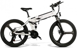 YPLDM Vélo de montagne électrique pliant YPLDM Vélos électriques pliants Adultes Comfort Bicyclettes Hybrides Couchés / Road Bikes20, 11.6Ah Batterie au Lithium, Alliage d'aluminium, Blanc