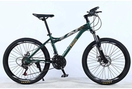 Aoyo vélo 24 pouces 27 vitesses VTT for adultes, Léger adulte vélo, en alliage d'aluminium Plein cadre, suspension des roues avant Femme hors route étudiant Shifting Frein à disque (Color : Green 4)