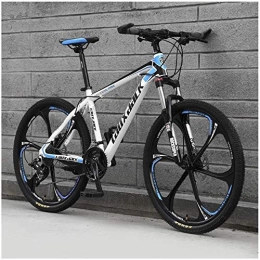 FMOPQ Vélo de montagnes 26" MTB Front Suspension 30 Speed Gears Mountain Bike with Dual Oil Brakes Blue